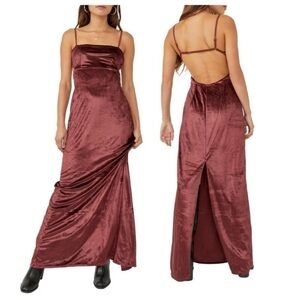 New Free People Karlie Velvet Maxi Dress NWT